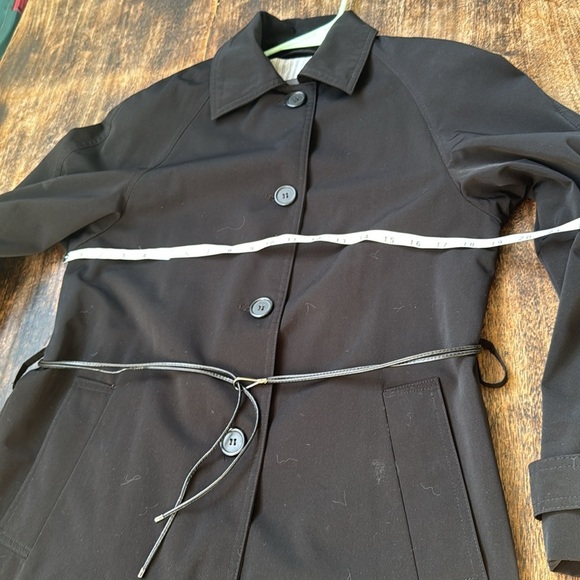 Liz Claiborne size small Black Trench Coat - Picture 10 of 12